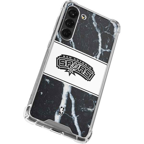NBA San Antonio Spurs Marble Galaxy S23 Plus Clear Case