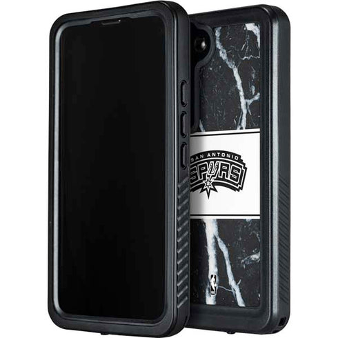 NBA San Antonio Spurs Marble Galaxy S23 Plus Waterproof Case