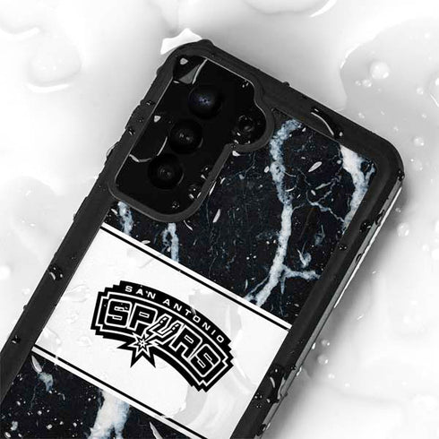 NBA San Antonio Spurs Marble Galaxy S23 Plus Waterproof Case