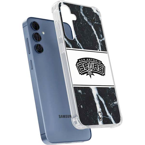 NBA San Antonio Spurs Marble Galaxy S24 Clear Case