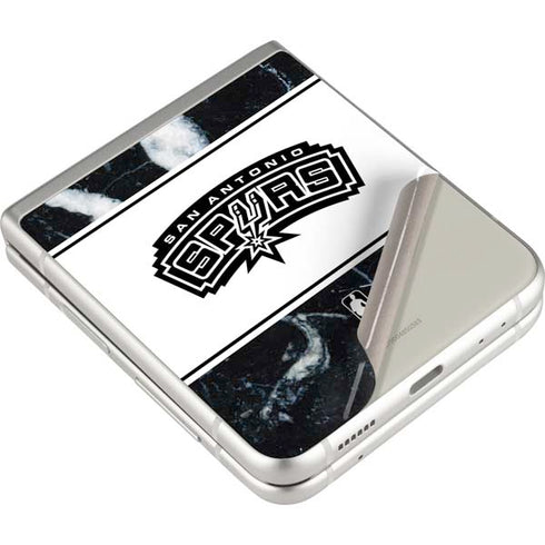 NBA San Antonio Spurs Marble Galaxy Z Flip3 5G Skin