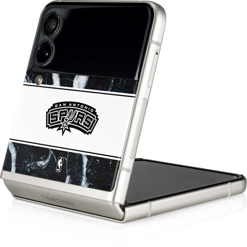 NBA San Antonio Spurs Marble Galaxy Z Flip3 5G Skin