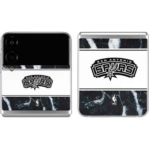 NBA San Antonio Spurs Marble Galaxy Z Flip4 5G Skin