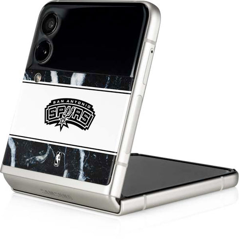 NBA San Antonio Spurs Marble Galaxy Z Flip4 5G Skin