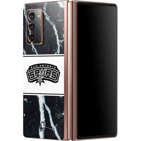 NBA San Antonio Spurs Marble Galaxy Z Fold2 5G Skin