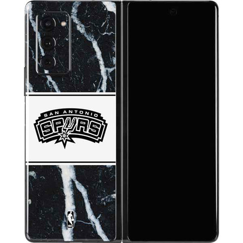 NBA San Antonio Spurs Marble Galaxy Z Fold2 5G Skin