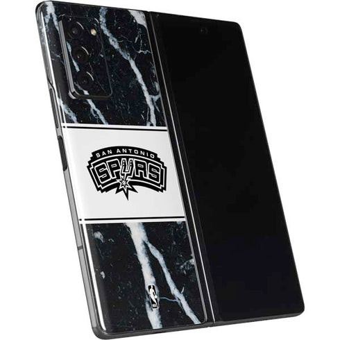 NBA San Antonio Spurs Marble Galaxy Z Fold2 5G Skin