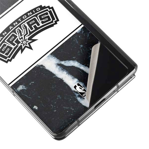 NBA San Antonio Spurs Marble Galaxy Z Fold2 5G Skin