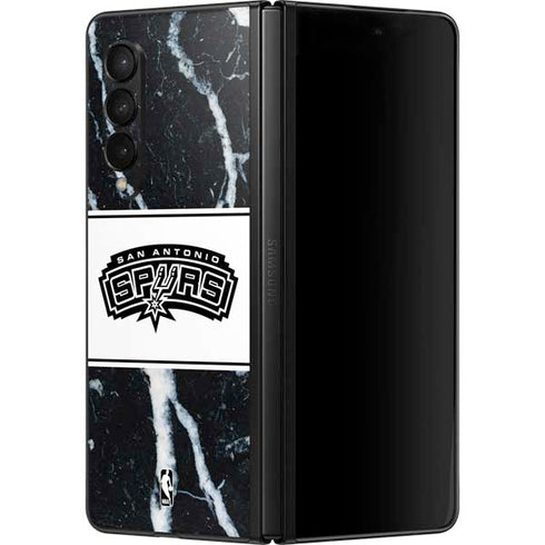 NBA San Antonio Spurs Marble Galaxy Z Fold3 5G Skin