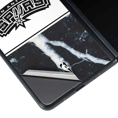 NBA San Antonio Spurs Marble Galaxy Z Fold3 5G Skin