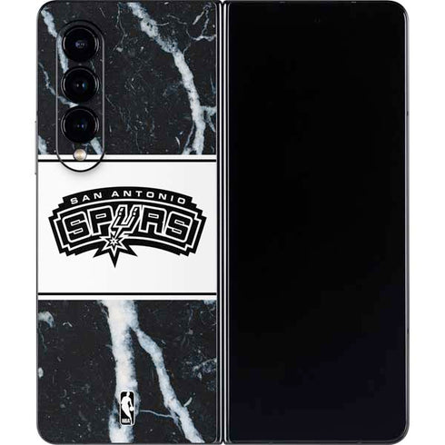 NBA San Antonio Spurs Marble Galaxy Z Fold4 5G Skin