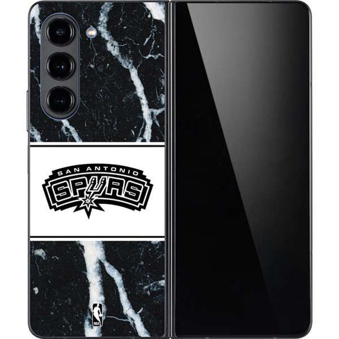 NBA San Antonio Spurs Marble Galaxy Z Fold5 5G Skin