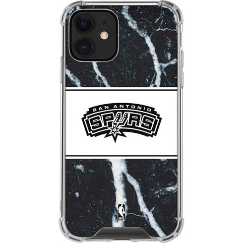 NBA San Antonio Spurs Marble iPhone 12 Clear Case