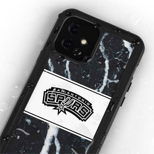 NBA San Antonio Spurs Marble iPhone 12 Mini Waterproof Case