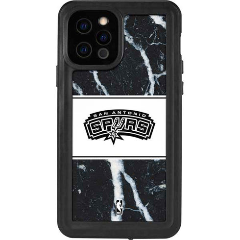NBA San Antonio Spurs Marble iPhone 12 Pro Waterproof Case