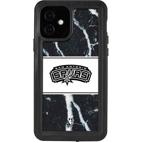 NBA San Antonio Spurs Marble iPhone 12 Waterproof Case