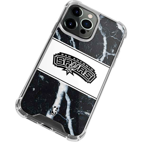 NBA San Antonio Spurs Marble iPhone 13 Pro Clear Case