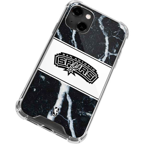 NBA San Antonio Spurs Marble iPhone 14 Clear Case