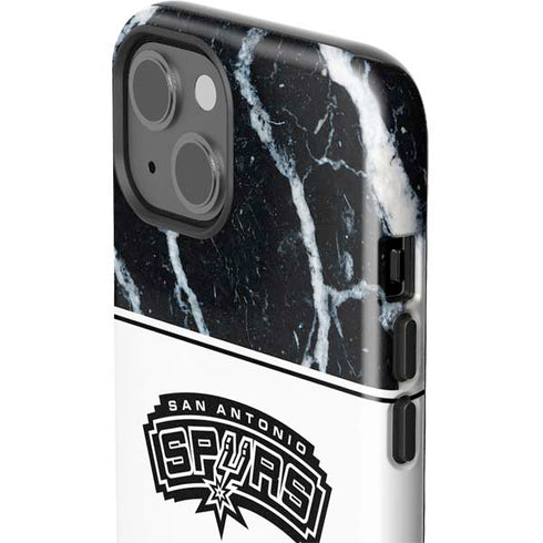 NBA San Antonio Spurs Marble iPhone 14 Plus Impact Case