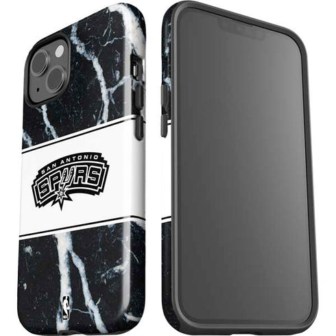 NBA San Antonio Spurs Marble iPhone 14 Plus Impact Case