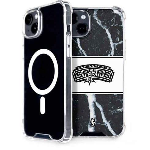 NBA San Antonio Spurs Marble iPhone 15 Plus MagSafe Case