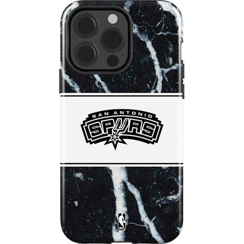 NBA San Antonio Spurs Marble iPhone 15 Pro Impact Case