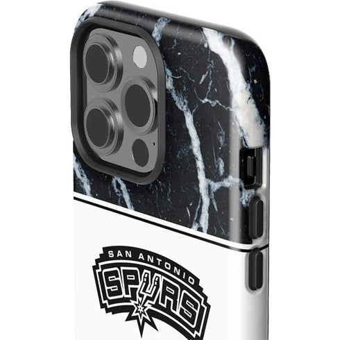 NBA San Antonio Spurs Marble iPhone 15 Pro Impact Case