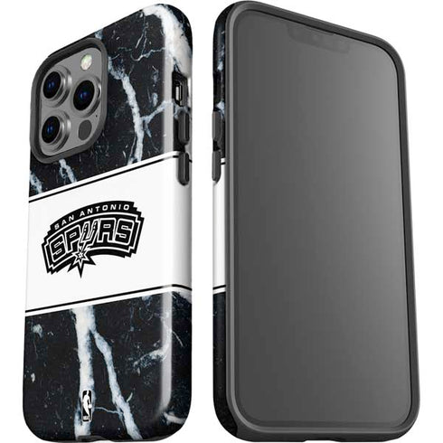 NBA San Antonio Spurs Marble iPhone 15 Pro Impact Case