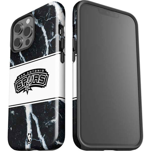 NBA San Antonio Spurs Marble iPhone 14 Pro Max Impact Case