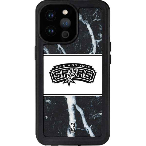 NBA San Antonio Spurs Marble iPhone 14 Pro Max Waterproof Case