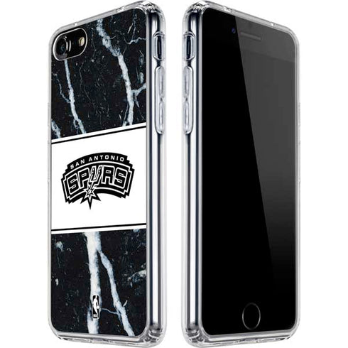 NBA San Antonio Spurs Marble iPhone SE (2nd & 3rd Gen) Clear Case