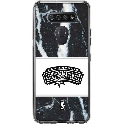 NBA San Antonio Spurs Marble LG K51/Q51 Clear Case