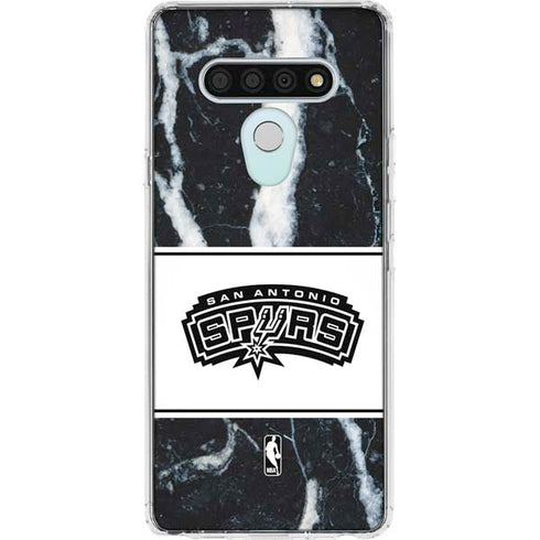 NBA San Antonio Spurs Marble LG Stylo 6 Clear Case
