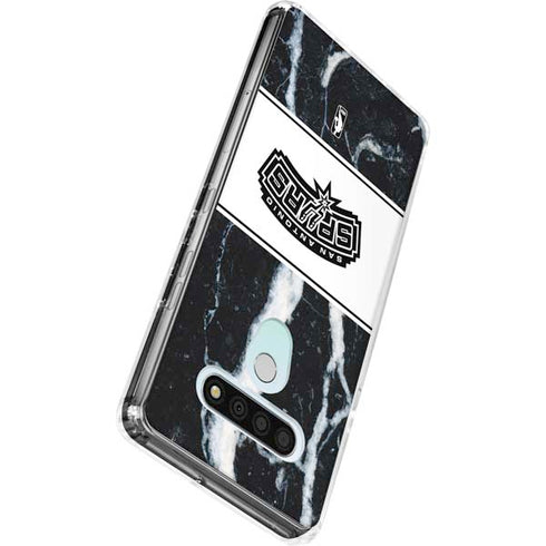 NBA San Antonio Spurs Marble LG Stylo 6 Clear Case