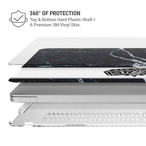 NBA San Antonio Spurs Marble MacBook Pro 13in (2020) Case plus Skin