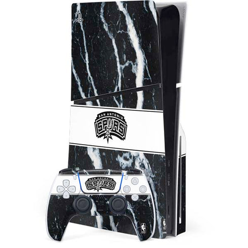 NBA San Antonio Spurs Marble PS5 Slim Disk Bundle Skin