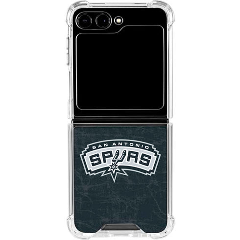 NBA San Antonio Spurs Primary Logo Galaxy Z Flip5 5G Clear Case