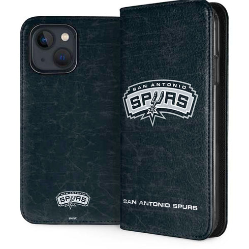 NBA San Antonio Spurs Primary Logo iPhone 15 Plus Folio Case