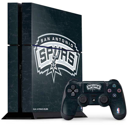 NBA San Antonio Spurs Primary Logo PS4 Console and Controller Bundle Skin