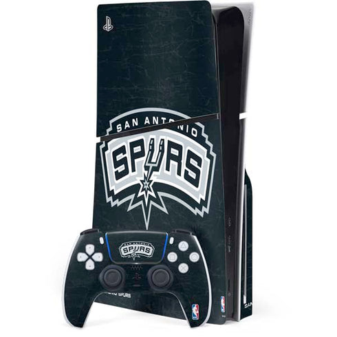 NBA San Antonio Spurs Primary Logo PS5 Slim Disk Bundle Skin