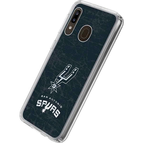 NBA San Antonio Spurs Secondary Logo Galaxy A20 Clear Case