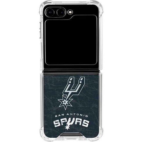 NBA San Antonio Spurs Secondary Logo Galaxy Z Flip5 5G Clear Case