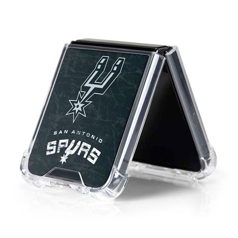NBA San Antonio Spurs Secondary Logo Galaxy Z Flip5 5G Clear Case