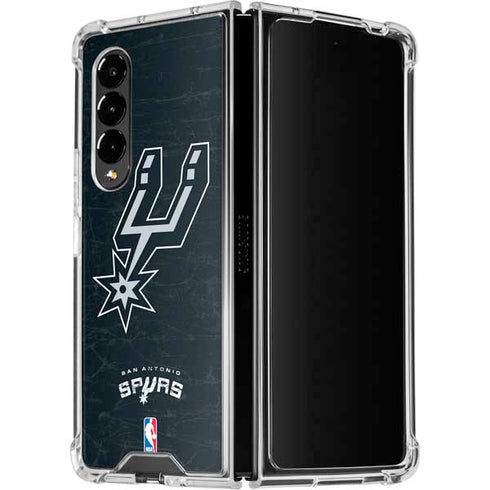 NBA San Antonio Spurs Secondary Logo Galaxy Z Fold4 5G Clear Case
