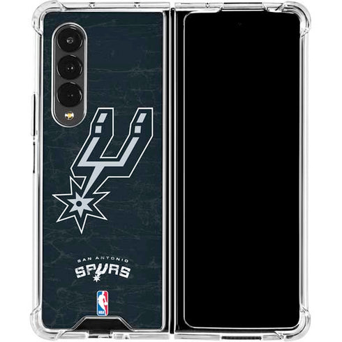 NBA San Antonio Spurs Secondary Logo Galaxy Z Fold4 5G Clear Case