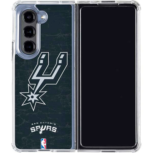 NBA San Antonio Spurs Secondary Logo Galaxy Z Fold5 5G Clear Case