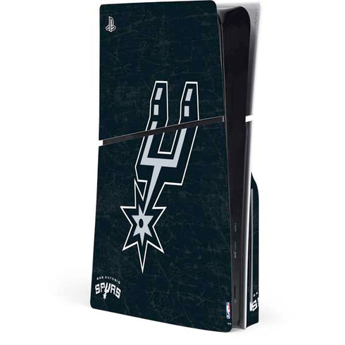 NBA San Antonio Spurs Secondary Logo PS5 Slim Disk Console Skin