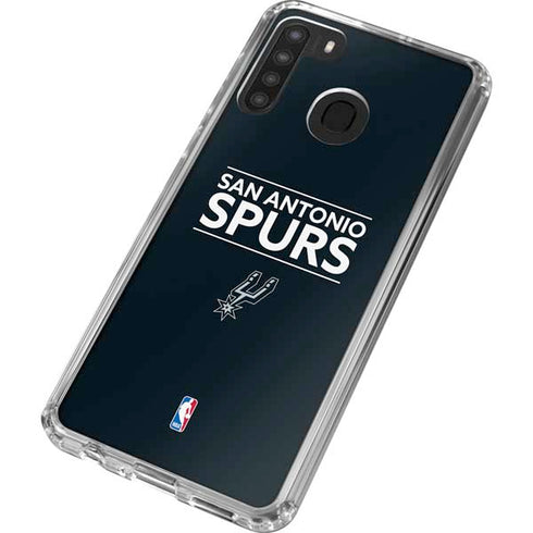 NBA San Antonio Spurs Standard - Black Galaxy A21 Clear Case