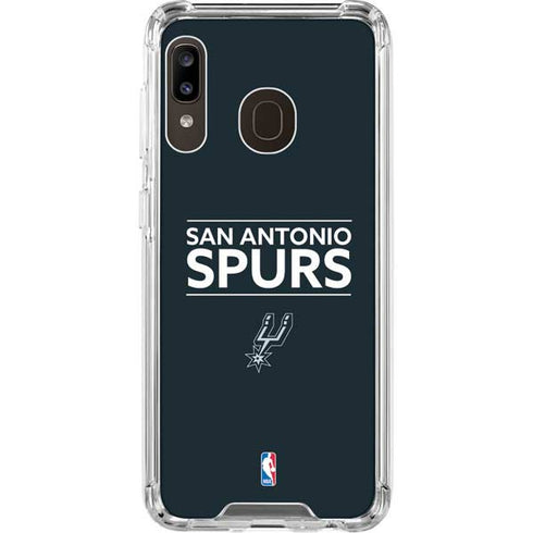 NBA San Antonio Spurs Standard - Black Galaxy A30 Clear Case