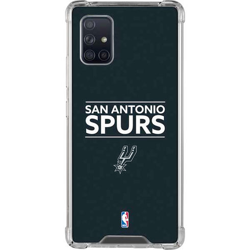 NBA San Antonio Spurs Standard - Black Galaxy A71 5G Clear Case
